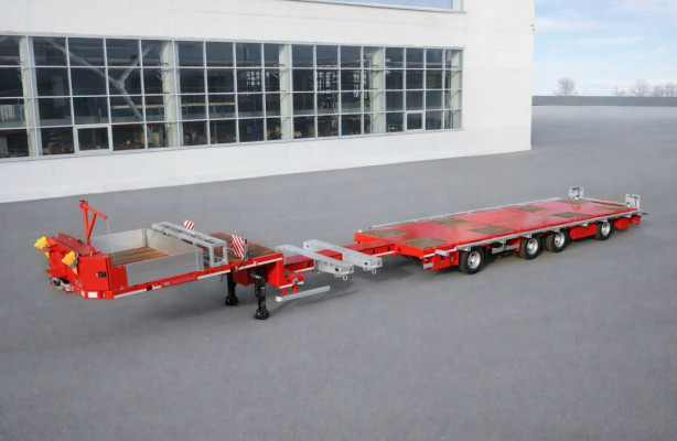 Тверской завод выпустил свой первый раздвижной полуприцеп в серии ультралегких тралов